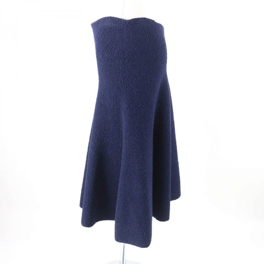 CELINE flare skirt Rayon Navy M