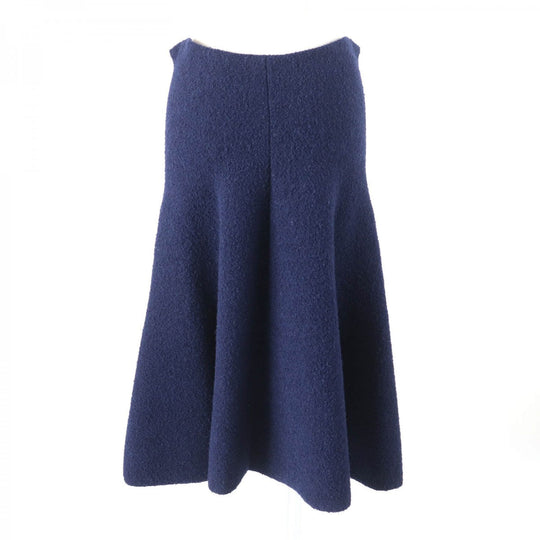 CELINE flare skirt Rayon Navy M