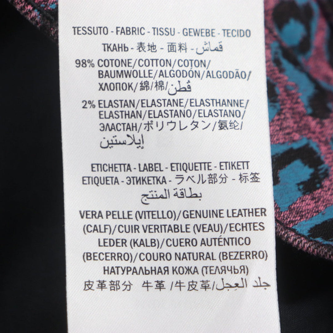 GUCCI skinny pants 548271 Main: 98% cotton, Main: 2% polyurethane, Part: Cowhide Pink blue mens 28 Used Authentic