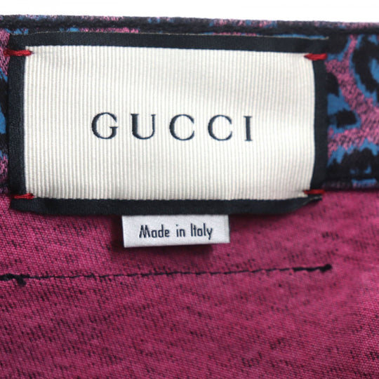 GUCCI skinny pants 548271 Main: 98% cotton, Main: 2% polyurethane, Part: Cowhide Pink blue mens 28 Used Authentic