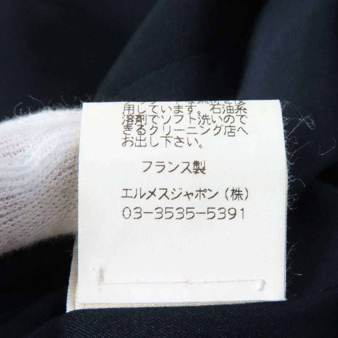 HERMES tailored jacket wool Dark navy 42