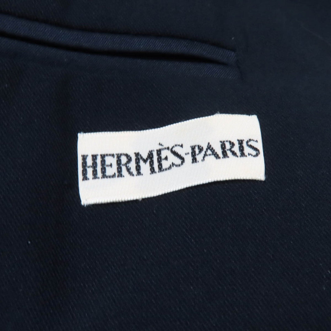HERMES tailored jacket wool Dark navy 42