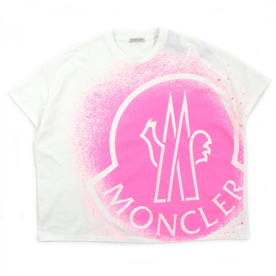 MONCLER Short sleeve T-shirt cotton White pink M