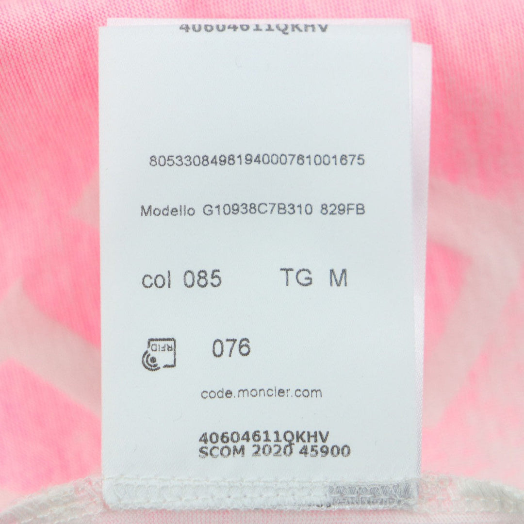 MONCLER Short sleeve T-shirt cotton White pink M
