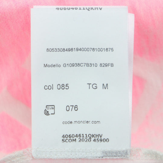 MONCLER Short sleeve T-shirt cotton White pink M