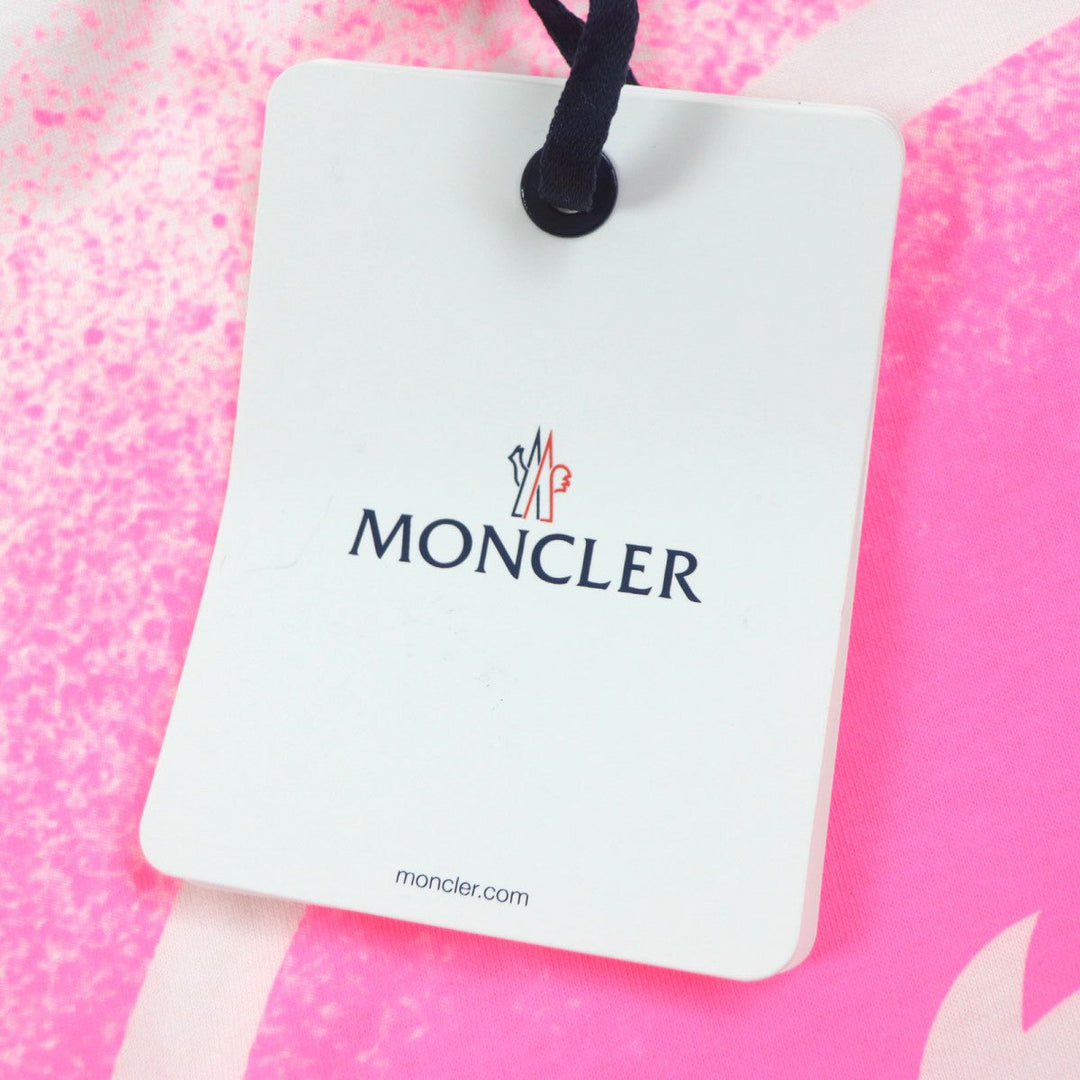 MONCLER Short sleeve T-shirt cotton White pink M