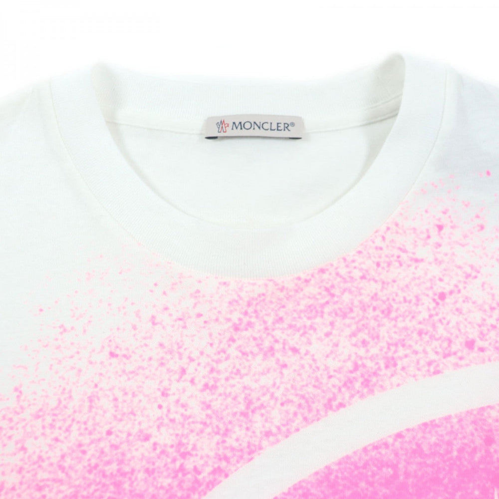 MONCLER Short sleeve T-shirt cotton White pink M
