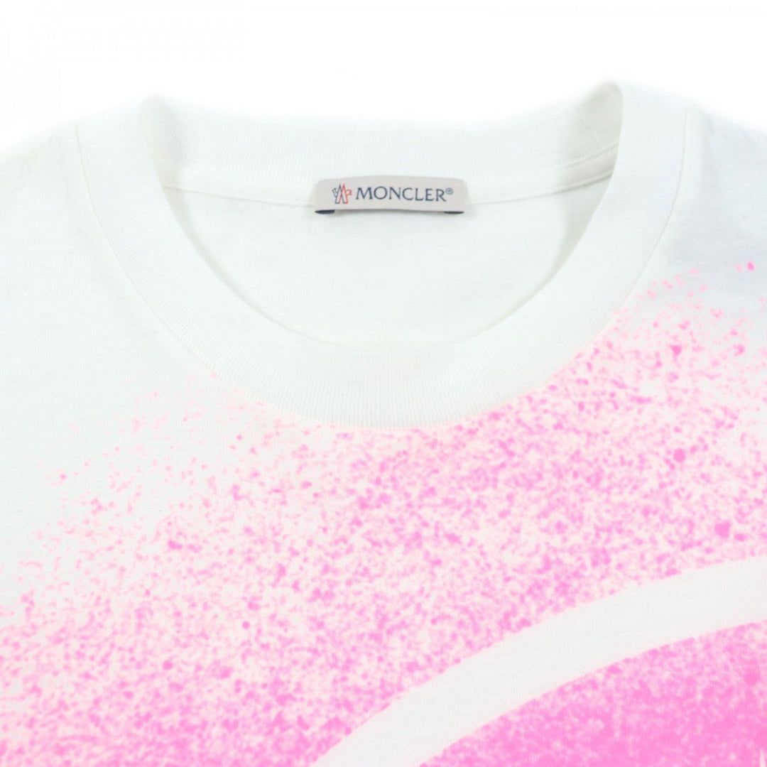 MONCLER Short sleeve T-shirt cotton White pink M