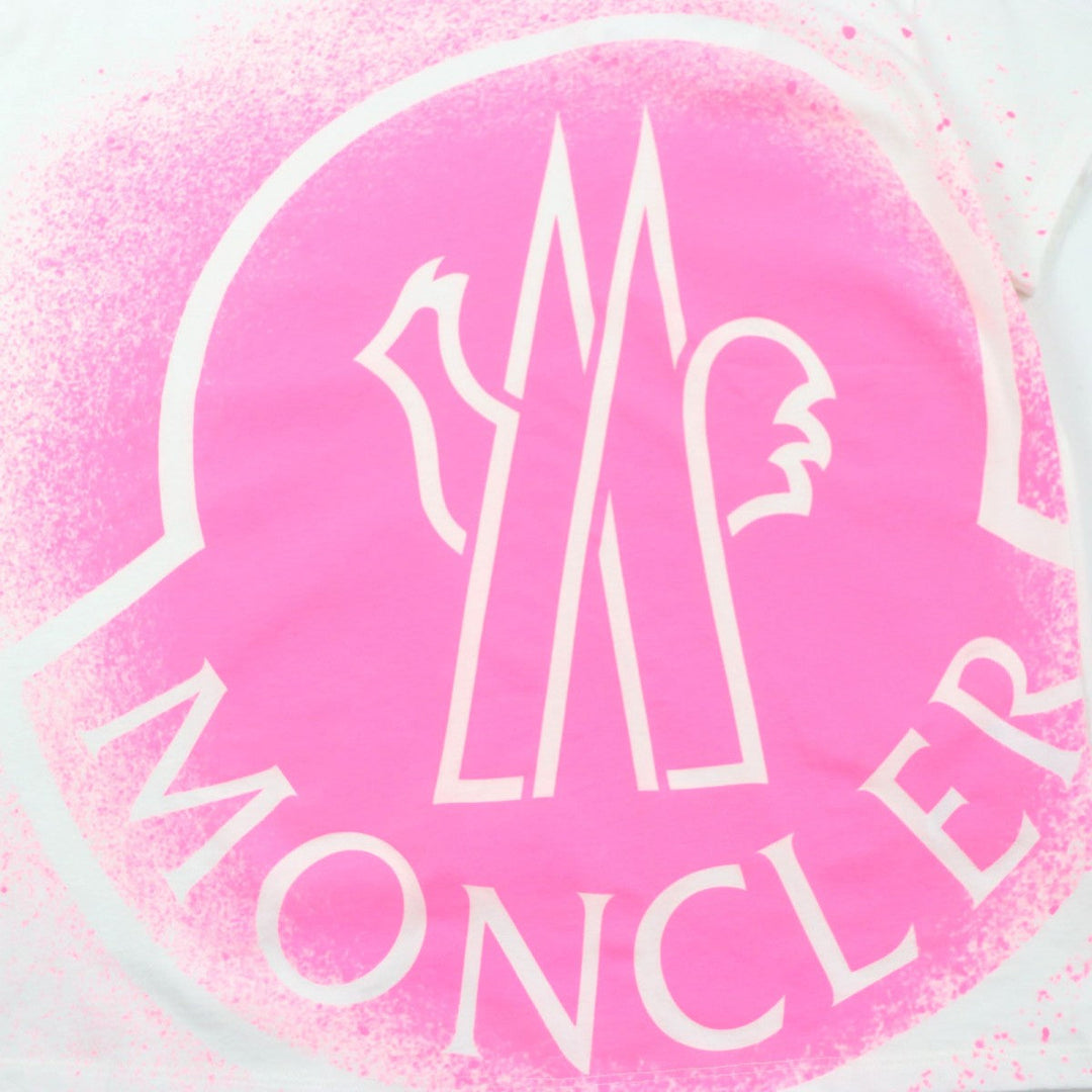 MONCLER Short sleeve T-shirt cotton White pink M