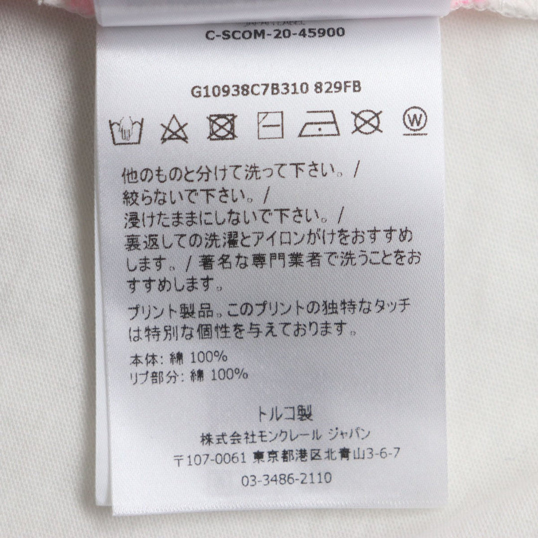 MONCLER Short sleeve T-shirt cotton White pink M