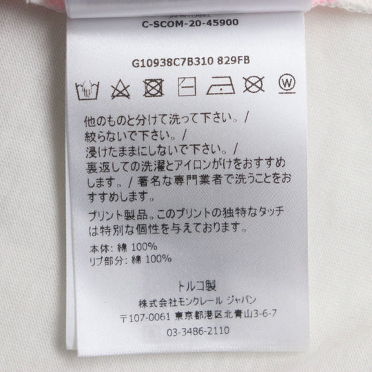 MONCLER Short sleeve T-shirt cotton White pink M