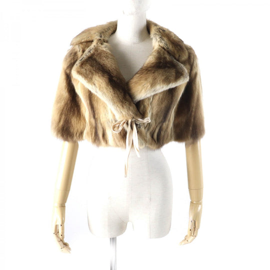 MARNI poncho Outer: 100% Ringtail, Lining: 100% Silk Brown Women 40 Used Authentic