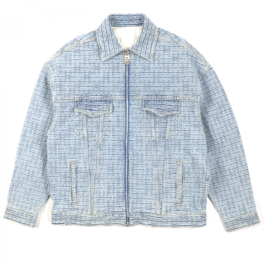 GIVENCHY Denim Jacket BM012N50P9 Main: 100% cotton Light blue 4G mens L Used Authentic