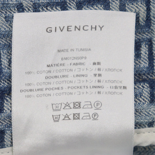 GIVENCHY Denim Jacket BM012N50P9 Main: 100% cotton Light blue 4G mens L Used Authentic