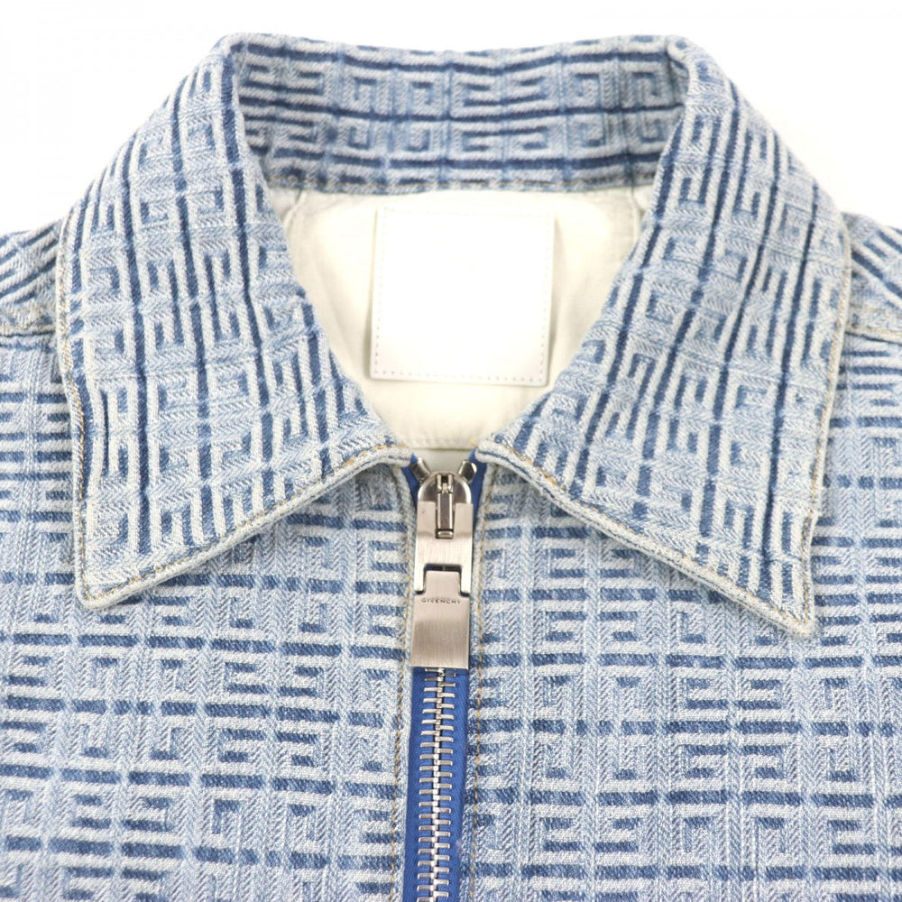 GIVENCHY Denim Jacket BM012N50P9 Main: 100% cotton Light blue 4G mens L Used Authentic