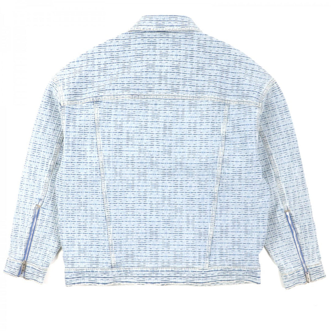 GIVENCHY Denim Jacket BM012N50P9 Main: 100% cotton Light blue 4G mens L Used Authentic