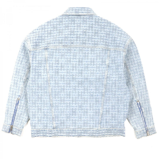 GIVENCHY Denim Jacket BM012N50P9 Main: 100% cotton Light blue 4G mens L Used Authentic