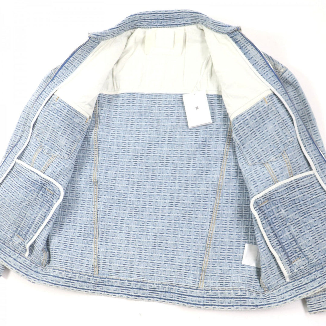 GIVENCHY Denim Jacket BM012N50P9 Main: 100% cotton Light blue 4G mens L Used Authentic