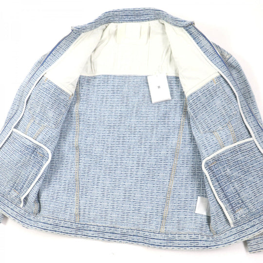 GIVENCHY Denim Jacket BM012N50P9 Main: 100% cotton Light blue 4G mens L Used Authentic