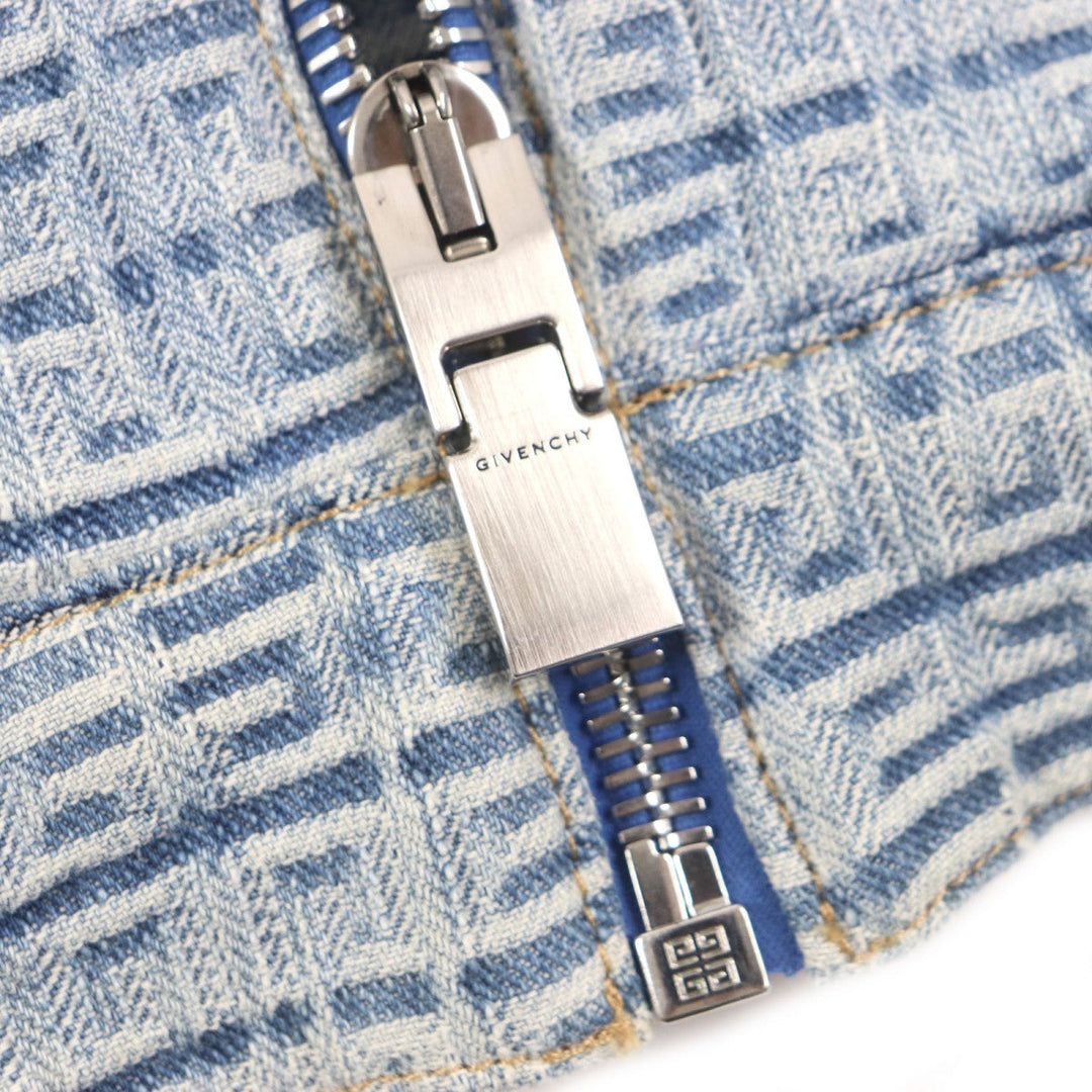 GIVENCHY Denim Jacket BM012N50P9 Main: 100% cotton Light blue 4G mens L Used Authentic