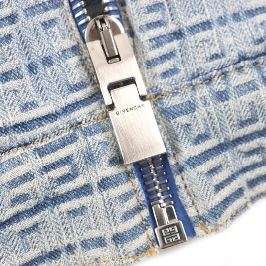 GIVENCHY Denim Jacket BM012N50P9 Main: 100% cotton Light blue 4G mens L Used Authentic