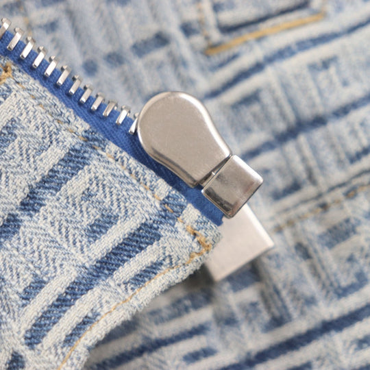 GIVENCHY Denim Jacket BM012N50P9 Main: 100% cotton Light blue 4G mens L Used Authentic