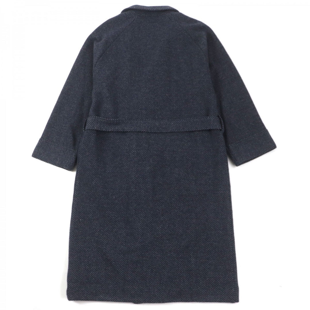 Aquascutum coat wool Navy mens M Used Authentic