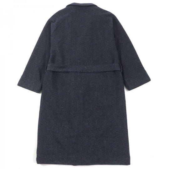 Aquascutum coat wool Navy mens M Used Authentic