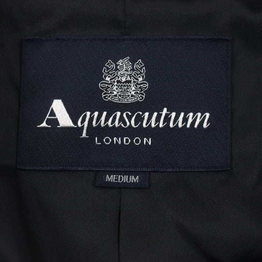 Aquascutum coat wool Navy mens M Used Authentic