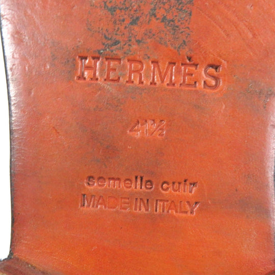 HERMES Dress shoes leather black 41.5