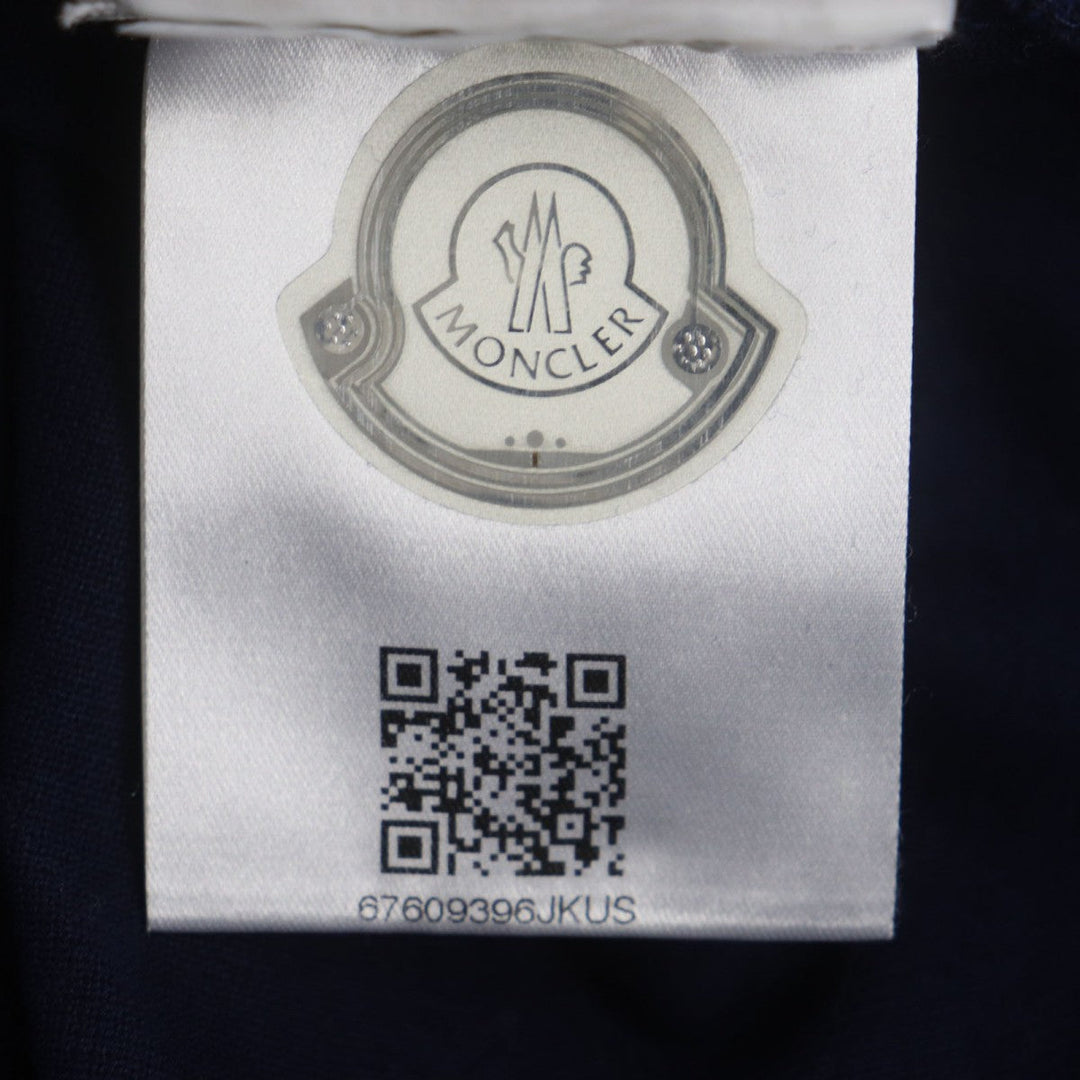 MONCLER Short sleeve polo shirt cotton Navy S