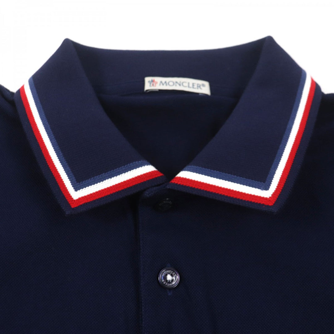 MONCLER Short sleeve polo shirt cotton Navy S