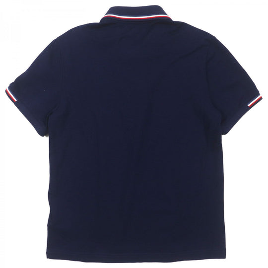 MONCLER Short sleeve polo shirt cotton Navy S