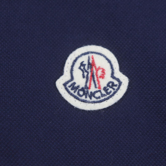 MONCLER Short sleeve polo shirt cotton Navy S