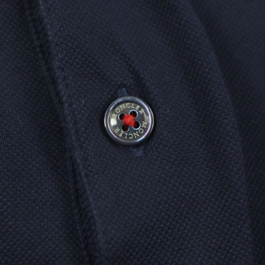 MONCLER Short sleeve polo shirt cotton Navy S