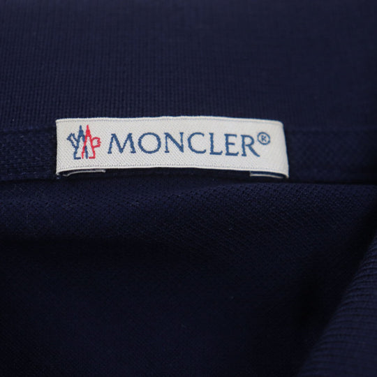 MONCLER Short sleeve polo shirt cotton Navy S
