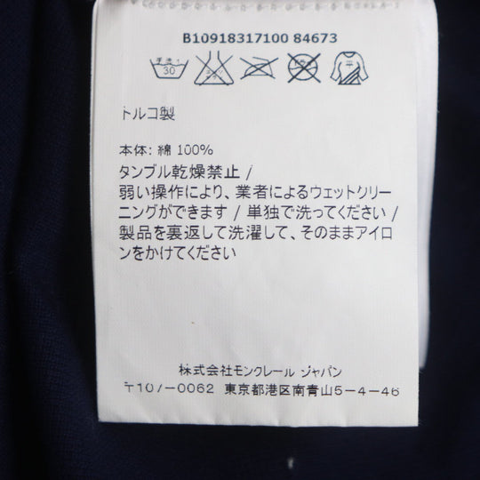 MONCLER Short sleeve polo shirt cotton Navy S
