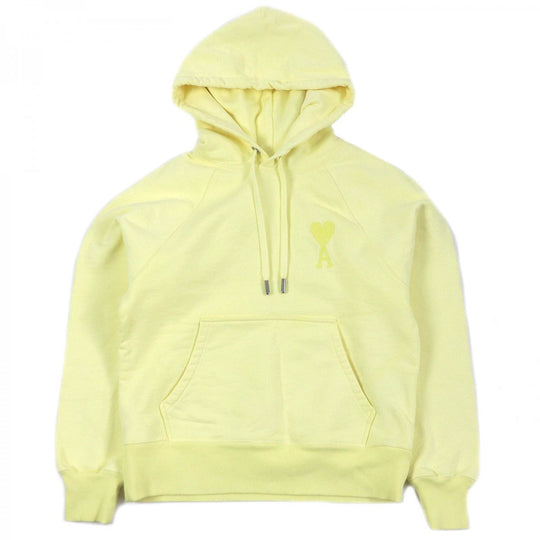 AMI Paris Hoodie E22USW202 cotton Pastel yellow mens XS Used Authentic