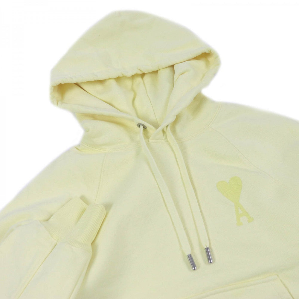 AMI Paris Hoodie E22USW202 cotton Pastel yellow mens XS Used Authentic
