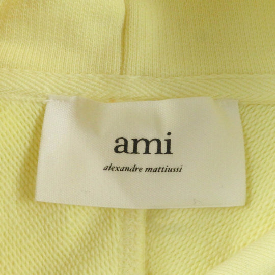 AMI Paris Hoodie E22USW202 cotton Pastel yellow mens XS Used Authentic