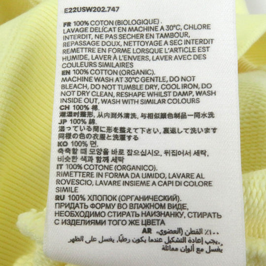 AMI Paris Hoodie E22USW202 cotton Pastel yellow mens XS Used Authentic