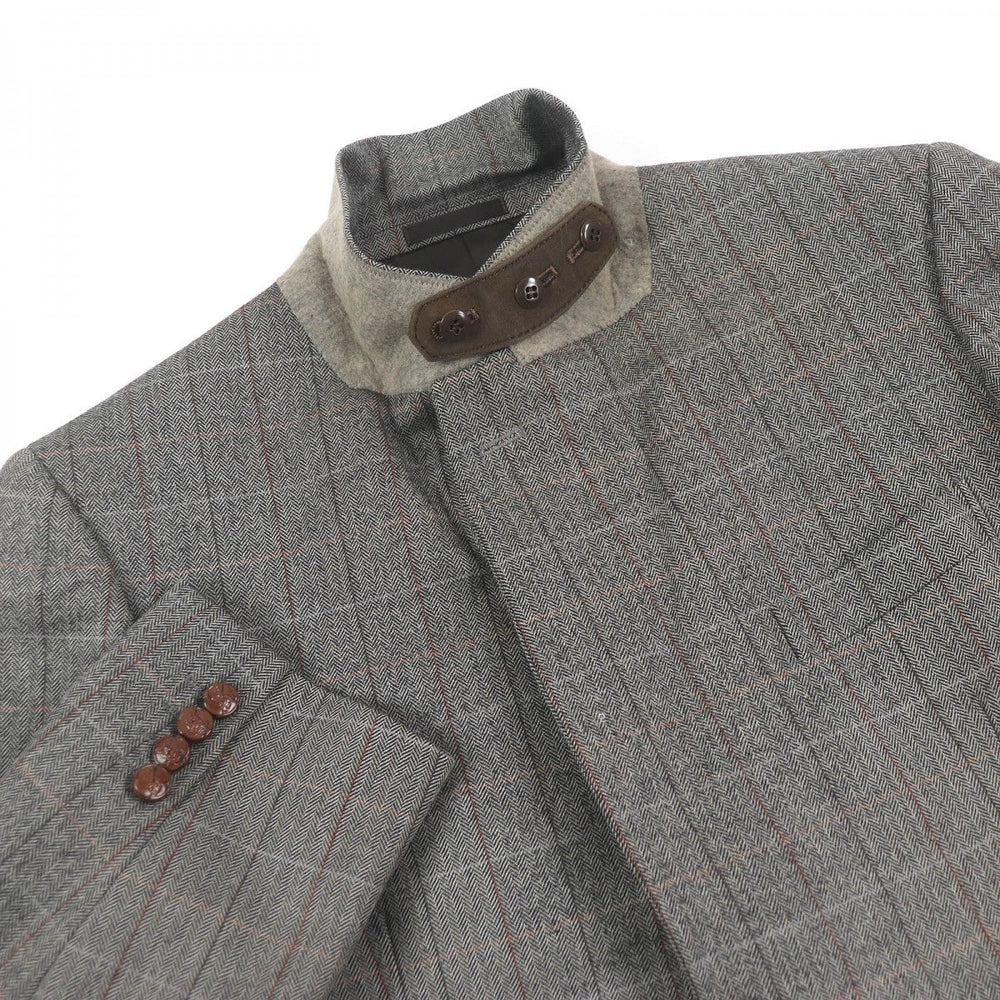 BURBERRY tailored jacket Outer: 80% wool, Outer: 20% angora, Lining: polyester, Lining: cupra, Sleeve lining: cupra gray mens 98-88-175 Used Authentic