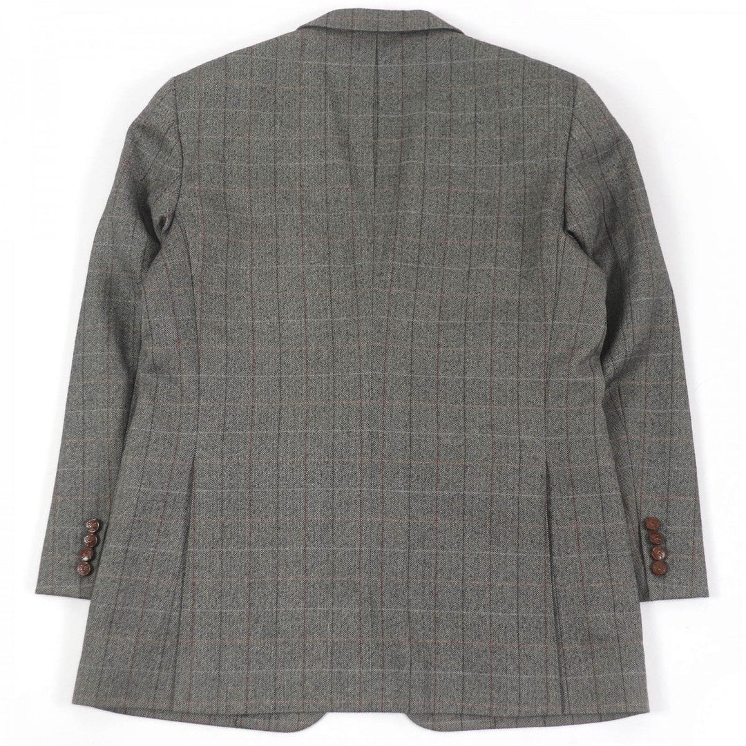 BURBERRY tailored jacket Outer: 80% wool, Outer: 20% angora, Lining: polyester, Lining: cupra, Sleeve lining: cupra gray mens 98-88-175 Used Authentic