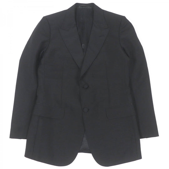 GUCCI tailored jacket 457776 Outer: 60% mohair, Outer: 40% wool, Lining: 68% rayon, Lining: 32% silk, Sleeve lining: 100% rayon black DIY mens 46 Used Authentic