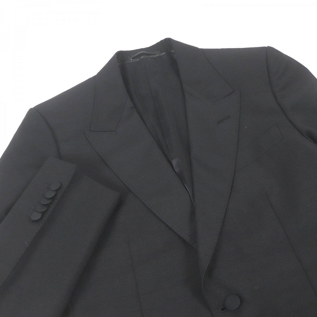 GUCCI tailored jacket 457776 Outer: 60% mohair, Outer: 40% wool, Lining: 68% rayon, Lining: 32% silk, Sleeve lining: 100% rayon black DIY mens 46 Used Authentic