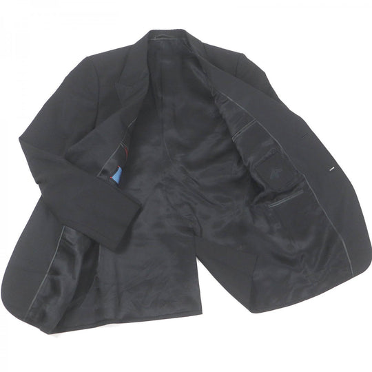 GUCCI tailored jacket 457776 Outer: 60% mohair, Outer: 40% wool, Lining: 68% rayon, Lining: 32% silk, Sleeve lining: 100% rayon black DIY mens 46 Used Authentic