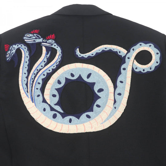 GUCCI tailored jacket 457776 Outer: 60% mohair, Outer: 40% wool, Lining: 68% rayon, Lining: 32% silk, Sleeve lining: 100% rayon black DIY mens 46 Used Authentic