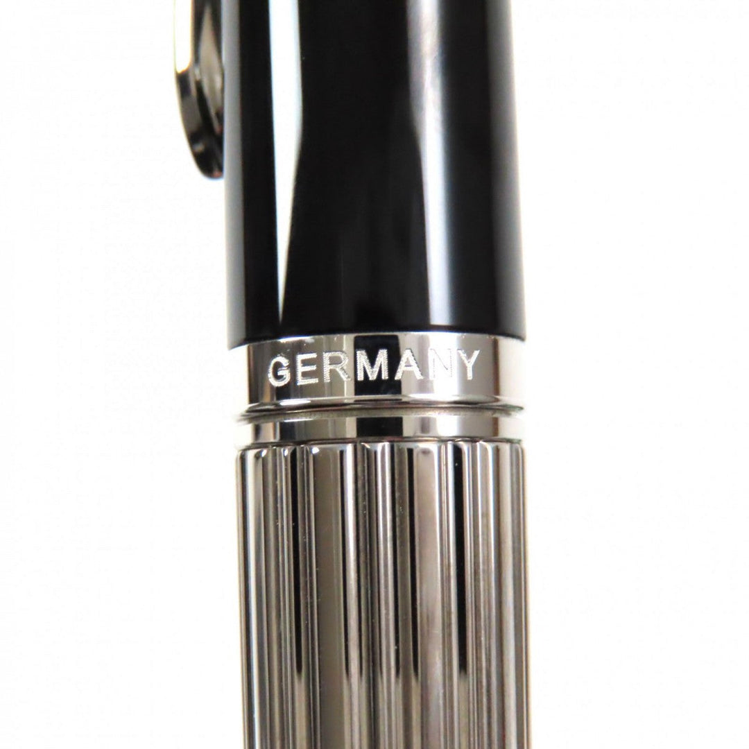 PERIKAN Ballpoint pen K7005 Part number: AG925 Black Silver Souvern Majesty mens Used Authentic
