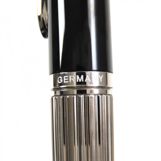 PERIKAN Ballpoint pen K7005 Part number: AG925 Black Silver Souvern Majesty mens Used Authentic