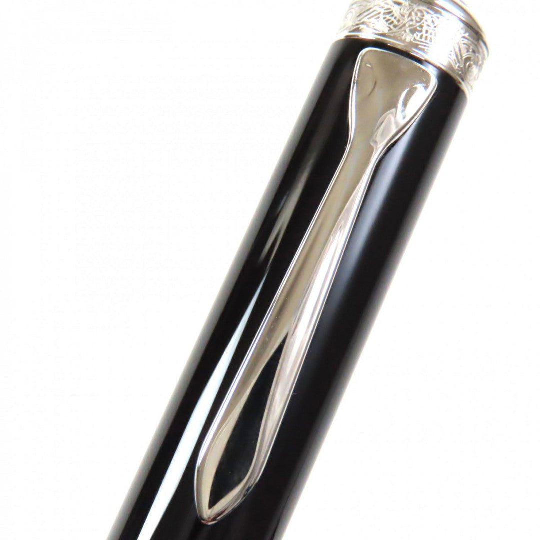 PERIKAN Ballpoint pen K7005 Part number: AG925 Black Silver Souvern Majesty mens Used Authentic